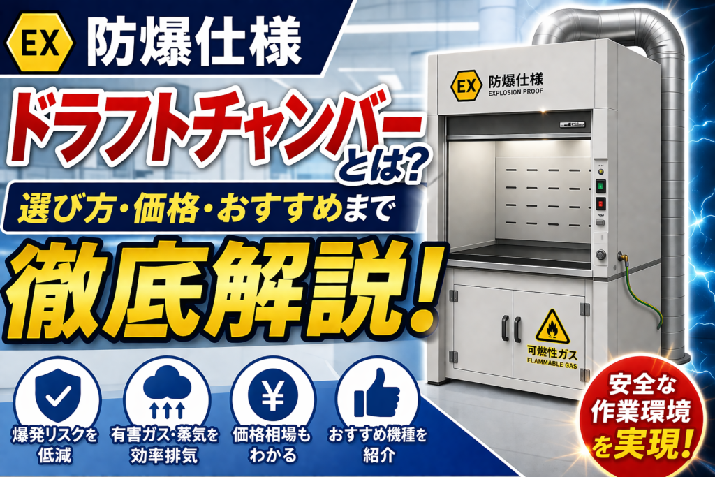 防爆仕様のドラフトチャンバー