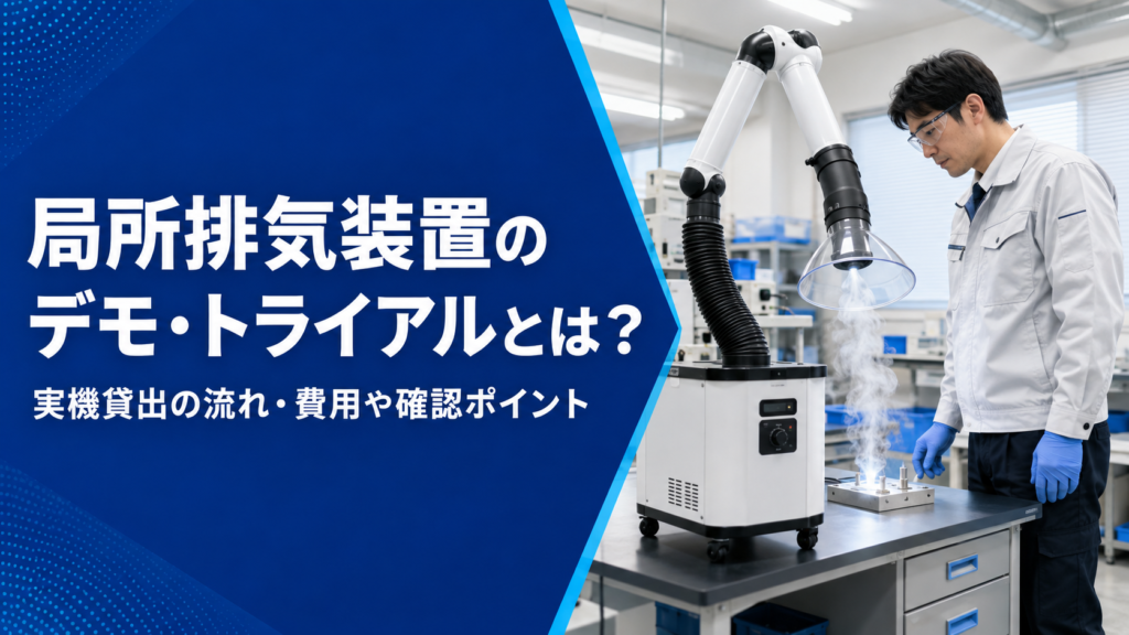 局所排気装置のデモ・トライアルとは？実機貸出の流れ・費用や確認ポイントを解説