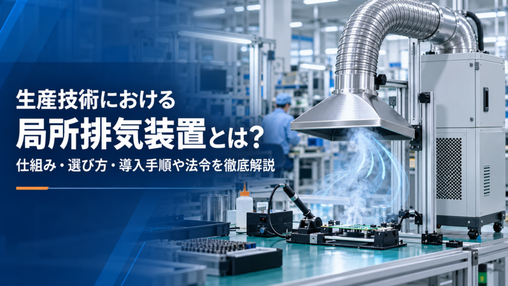 生産技術における局所排気装置とは？仕組み・選び方・導入手順や法令を徹底解説